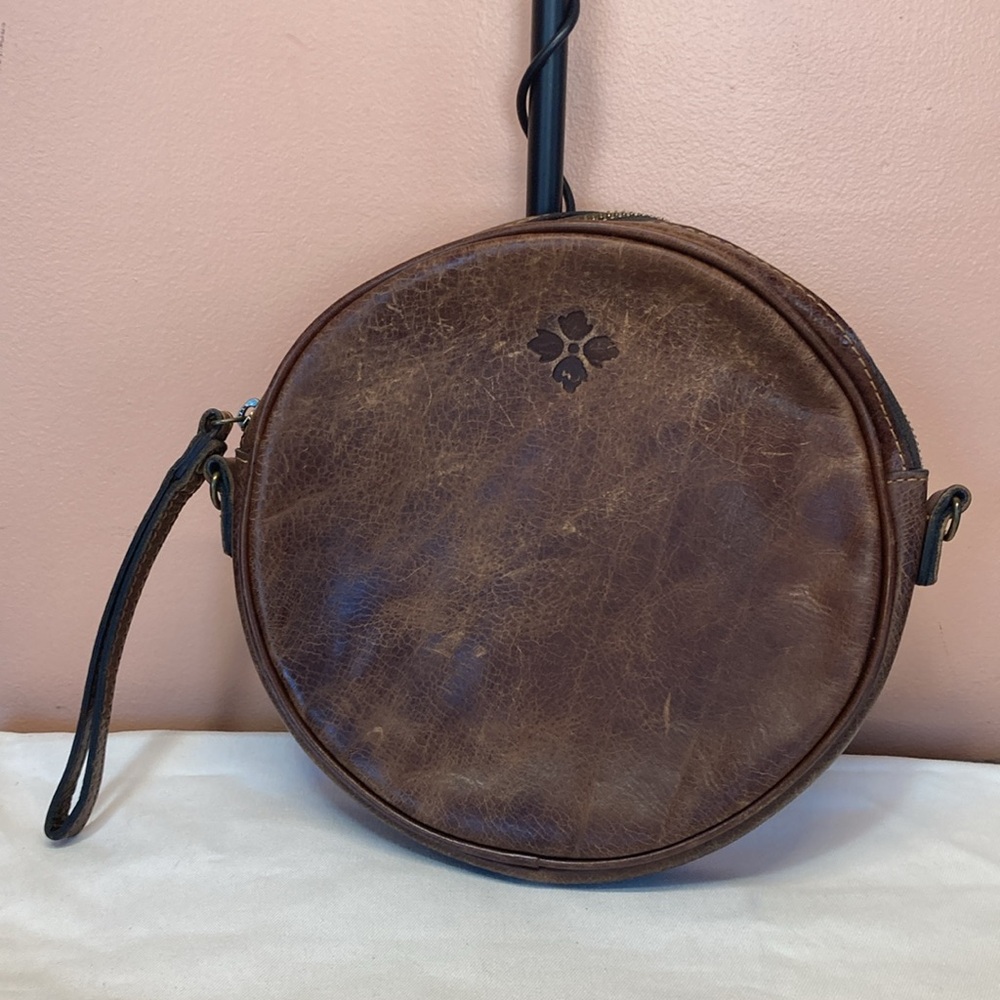 Patricia Nash Brown Round Crossbody Bag